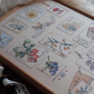 Xiutime Cross Stitch KitNO. 111 Flower Postcard Sampler