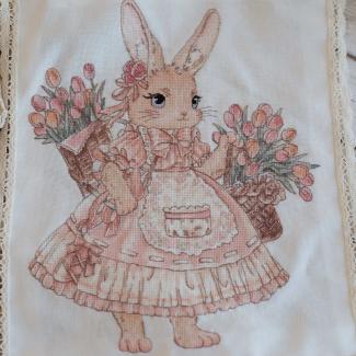 Xiutime Cross Stitch KitNO. 185 Flower Seller Rabbit