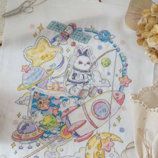 Xiutime Cross Stitch KitNO. 202 Astronaut Rabbit